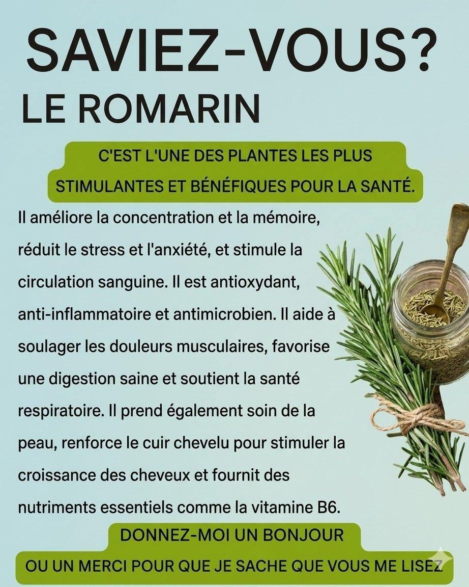 Le romarin et ses bienfaits pour la santé